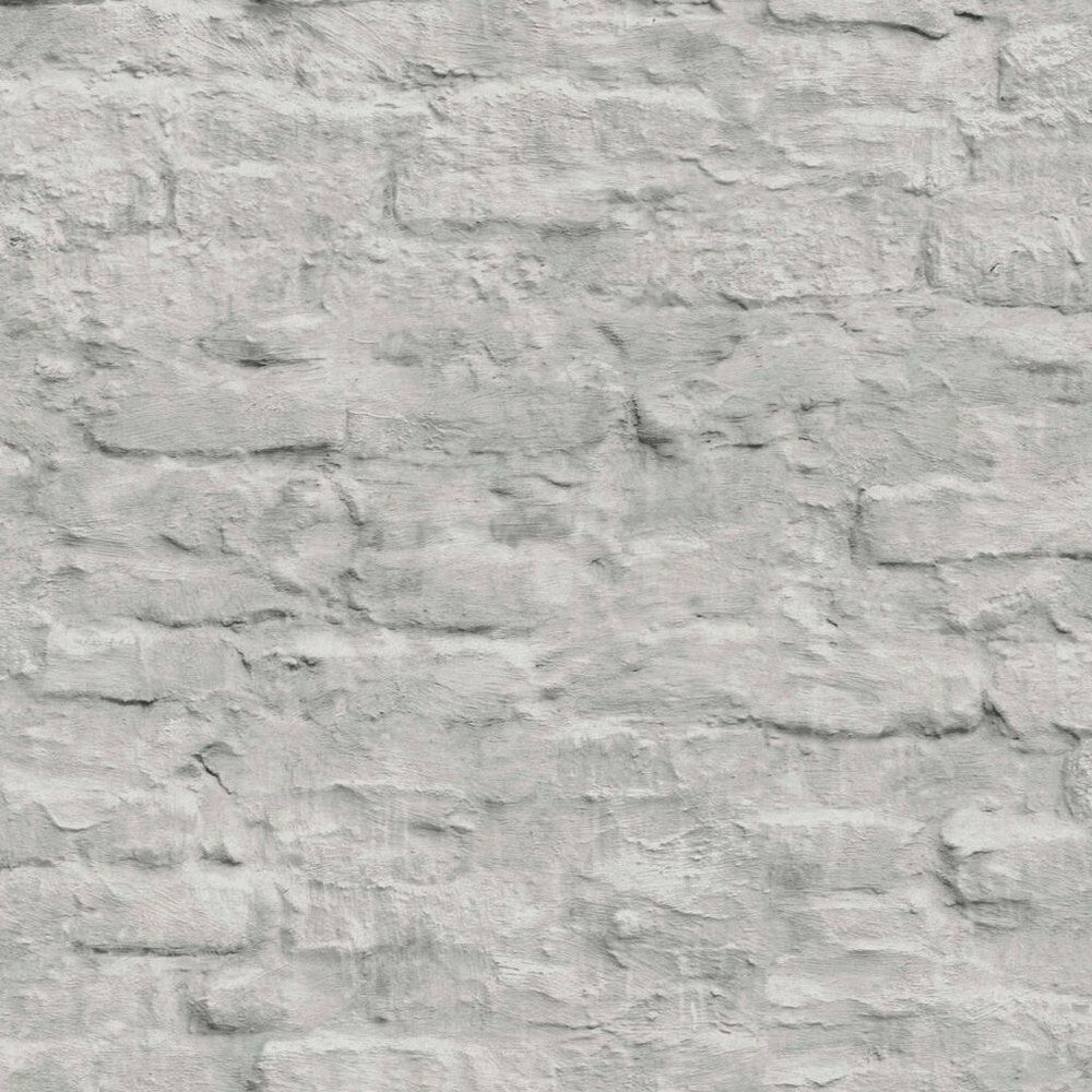 118305 - Contemporary Brick Wallpaper - White - Next