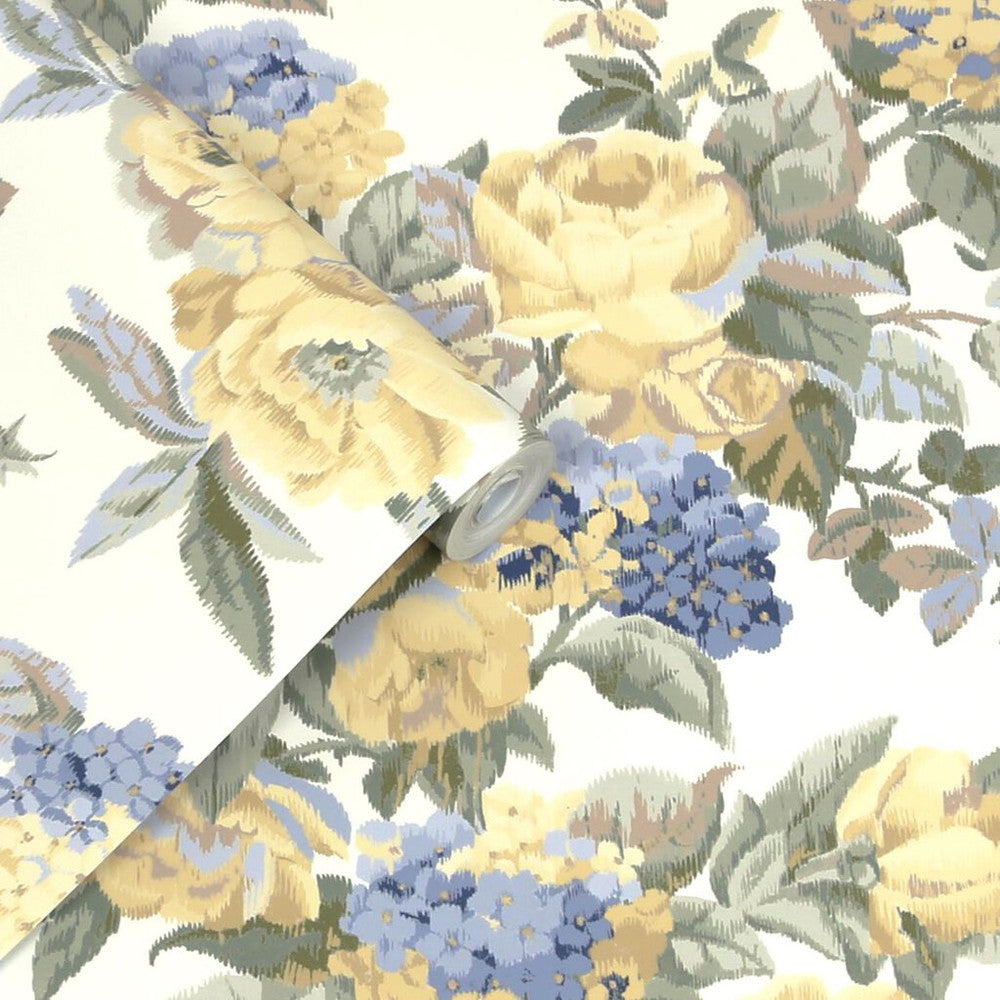 118470 - Pembrey Wallpaper - Pale Gold - Laura Ashley