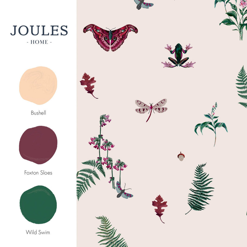 118565 - Midnight Beasts Wallpaper - Blush Cream - Joules