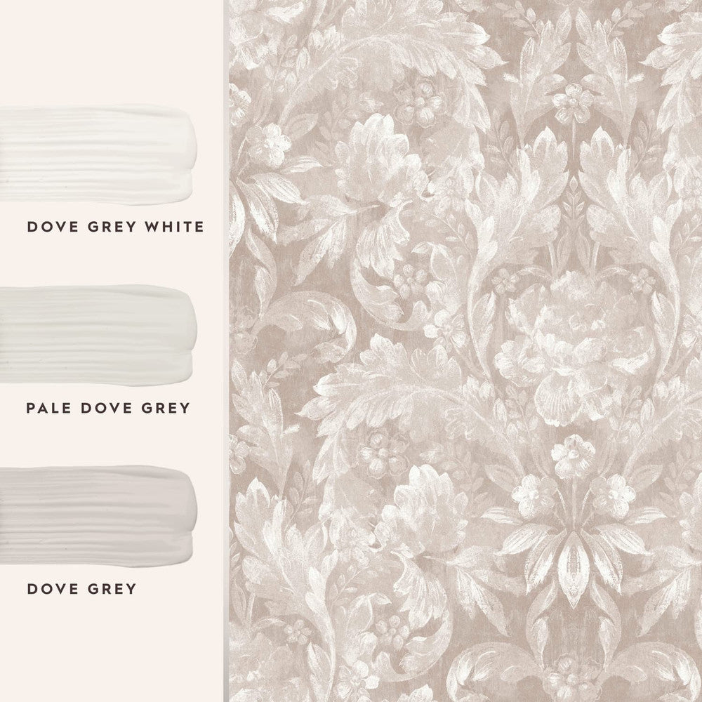 119843 - Apolline Wallpaper - Dove Grey - Laura Ashley
