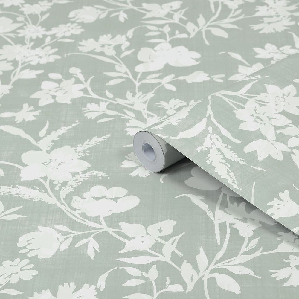 119855 - Rye Wallpaper - Sage Green - Laura Ashley