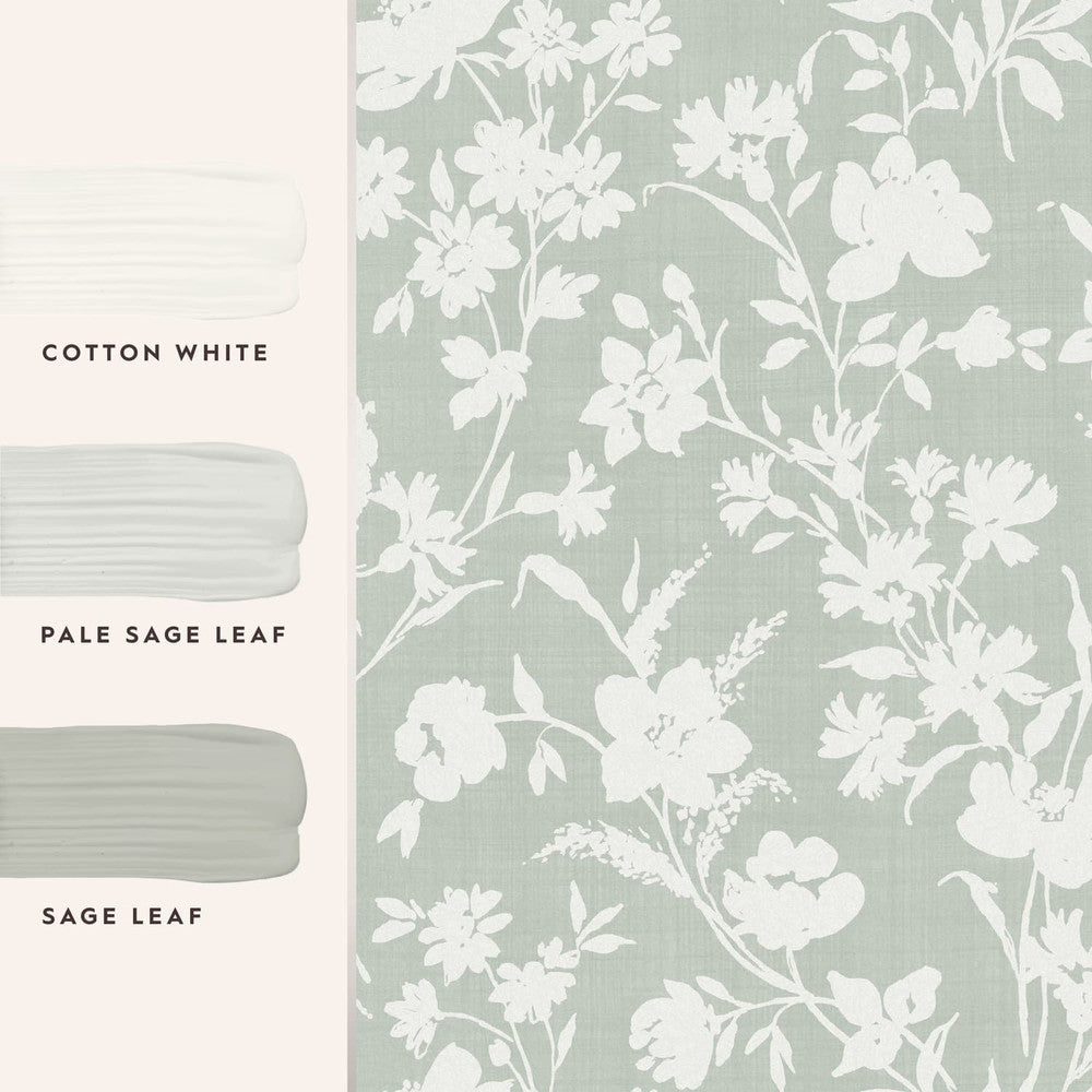 119855 - Rye Wallpaper - Sage Green - Laura Ashley