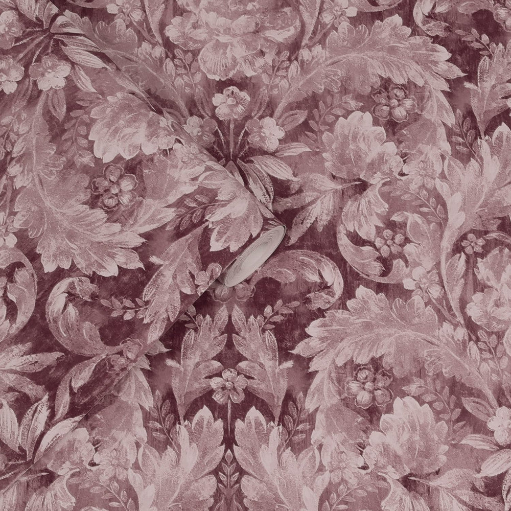 121085 - Apolline Wallpaper - Pale Blackberry - Laura Ashley