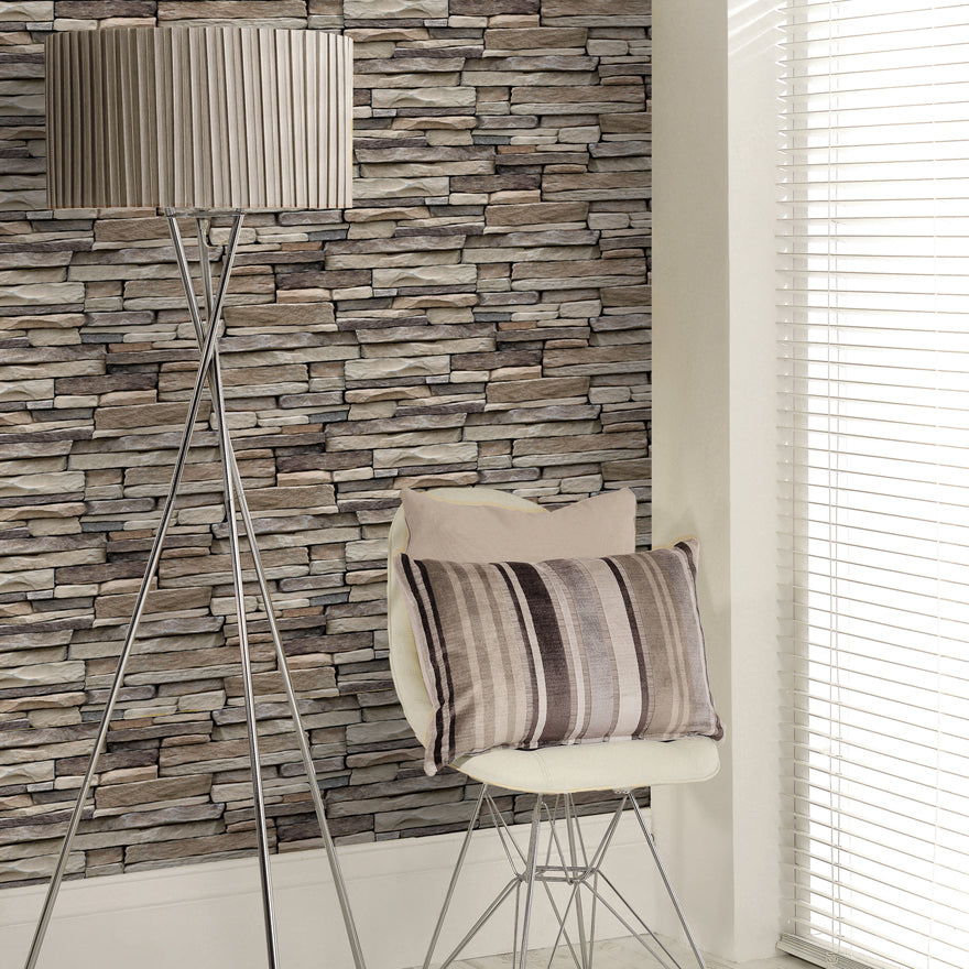 12365 - Stone Wallpaper - Natural - Holden Decor