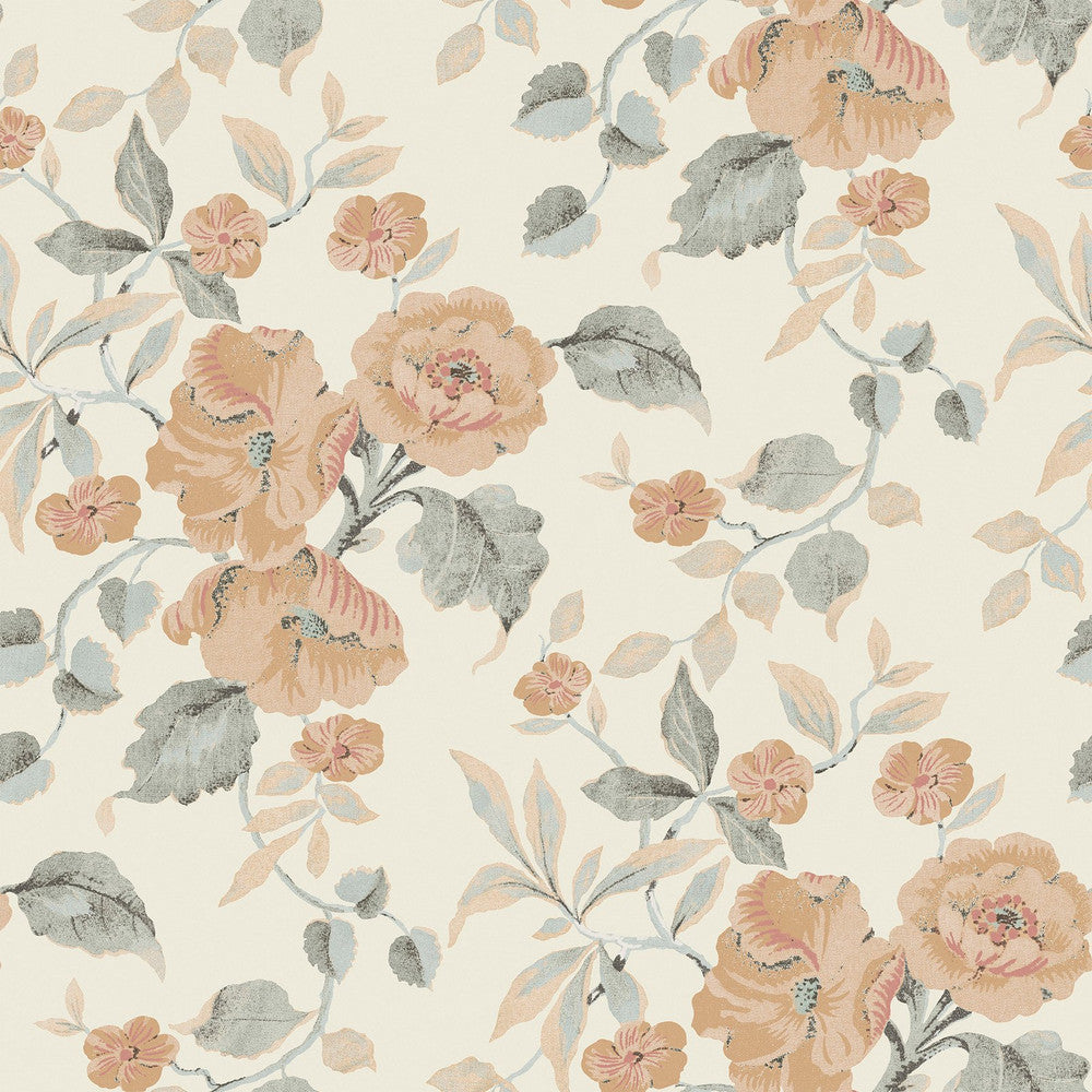 127397 - Alyworth Trail Wallpaper - Apricot - Laura Ashley