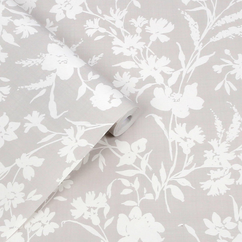 130110 - Rye Wallpaper - Dove Grey - Laura Ashley