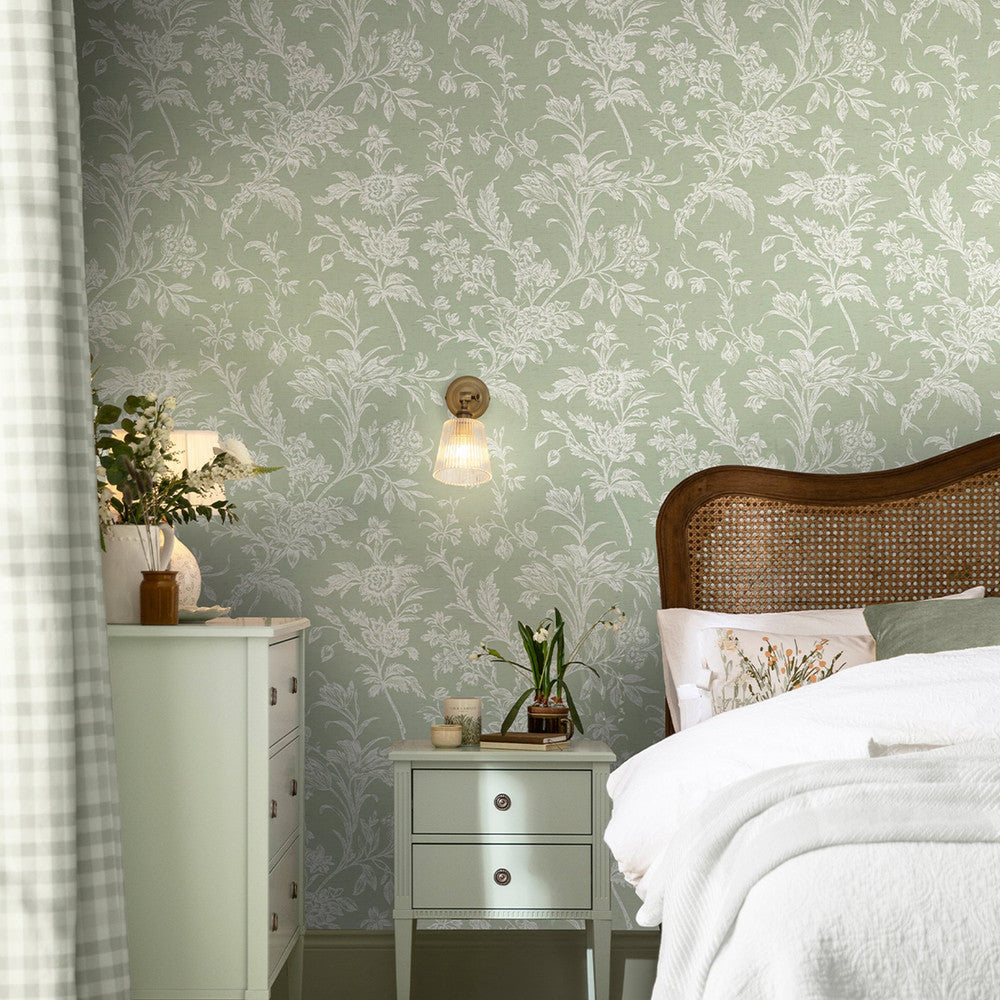 130116 - Lloyd Wallpaper - Sage Green - Laura Ashley