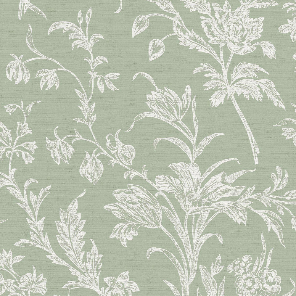 130116 - Lloyd Wallpaper - Sage Green - Laura Ashley
