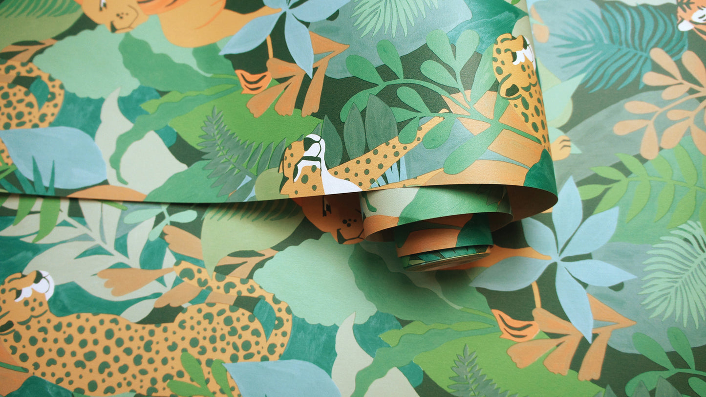 13071 - Animal Kingdom Wallpaper - Green - Holden Decor