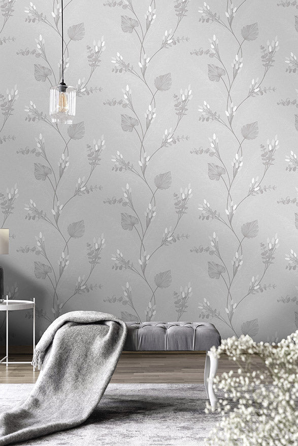 36251 - Amarante Wallpaper - Grey - Holden Decor