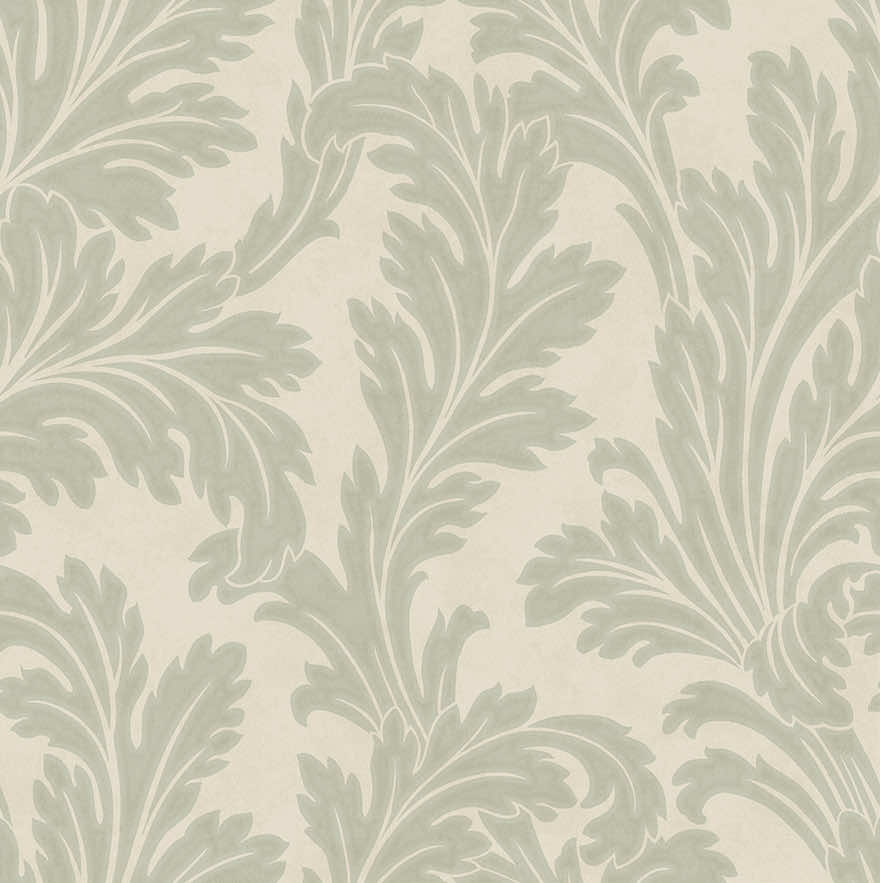 36430 - Acanthus Wallpaper - Sage/Cream - Holden Decor