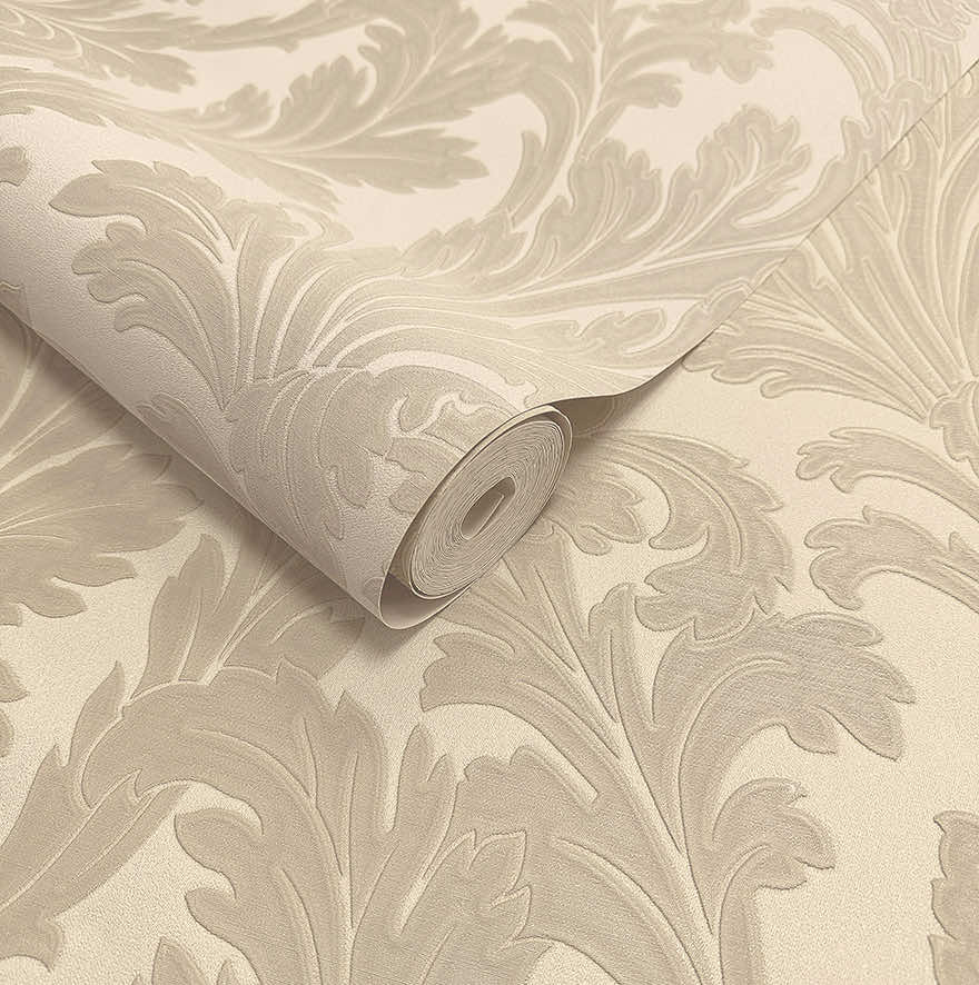36431 - Acanthus Wallpaper - Beige - Holden Decor