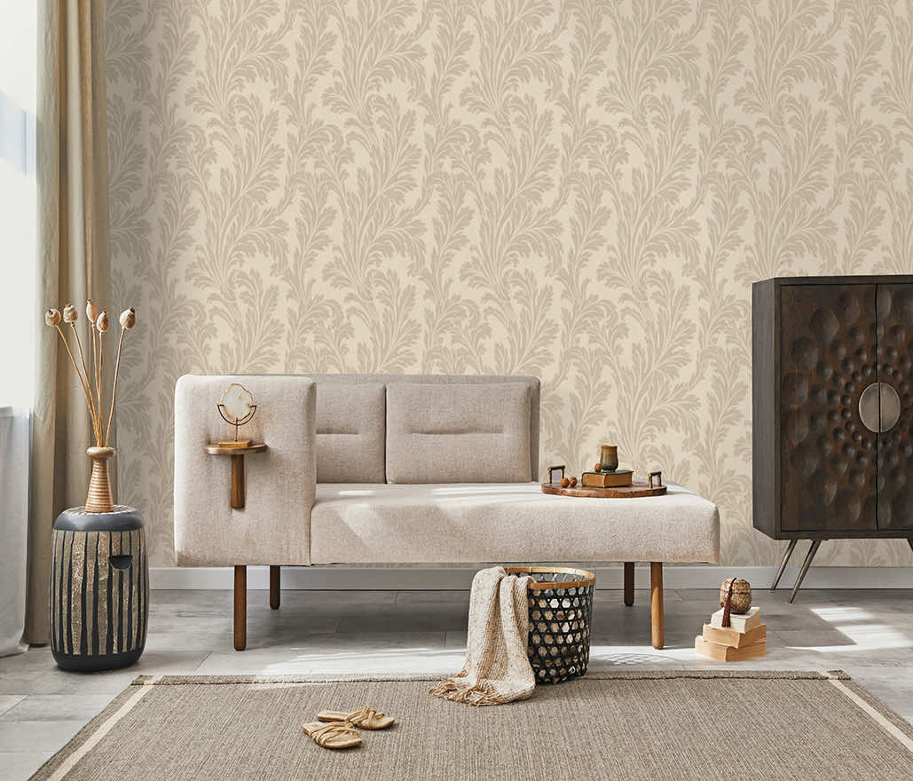 36431 - Acanthus Wallpaper - Beige - Holden Decor