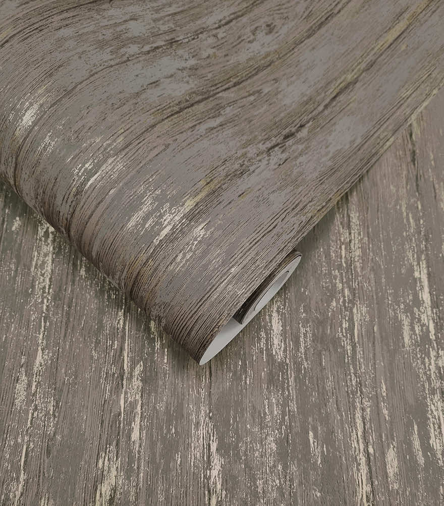 66150 - Sapele Wallpaper - Charcoal - Holden Decor