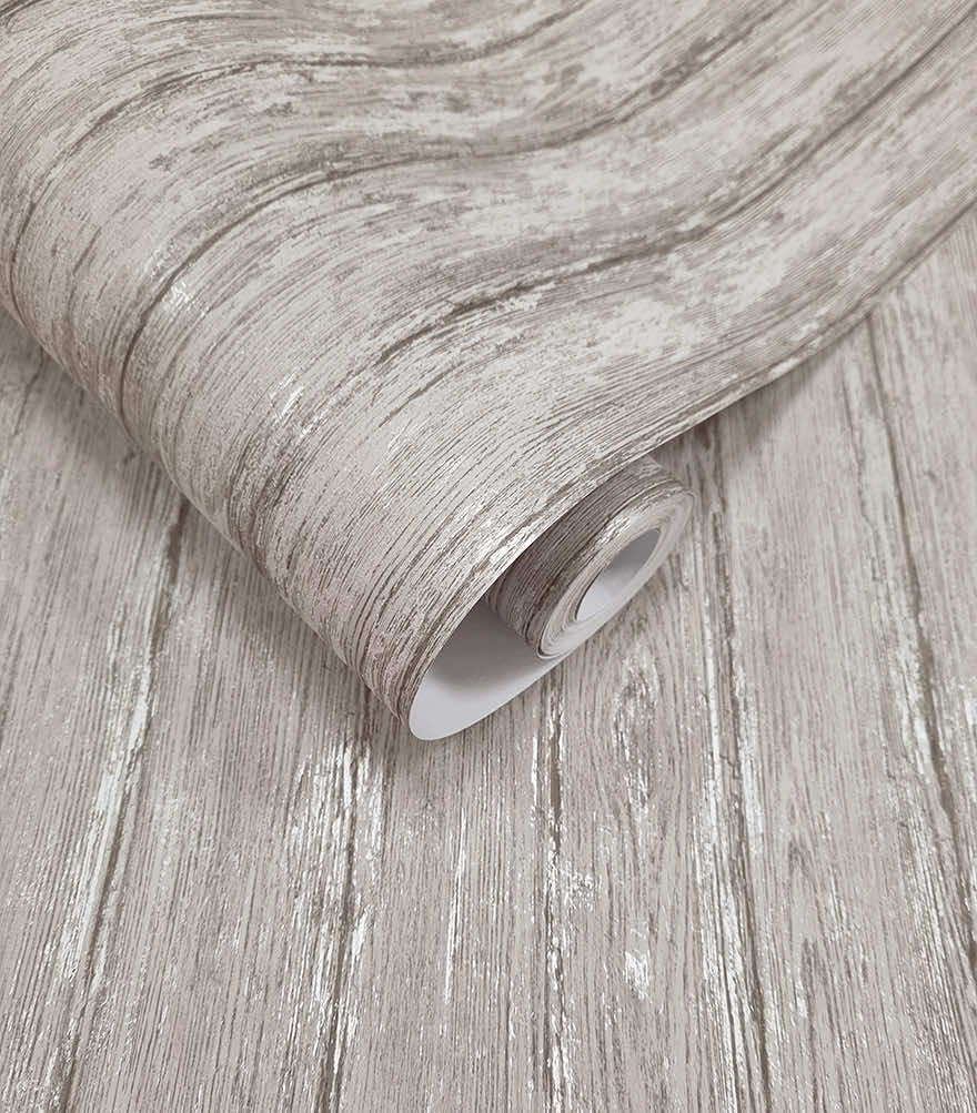 66151 - Sapele Wallpaper - Grey - Holden Decor