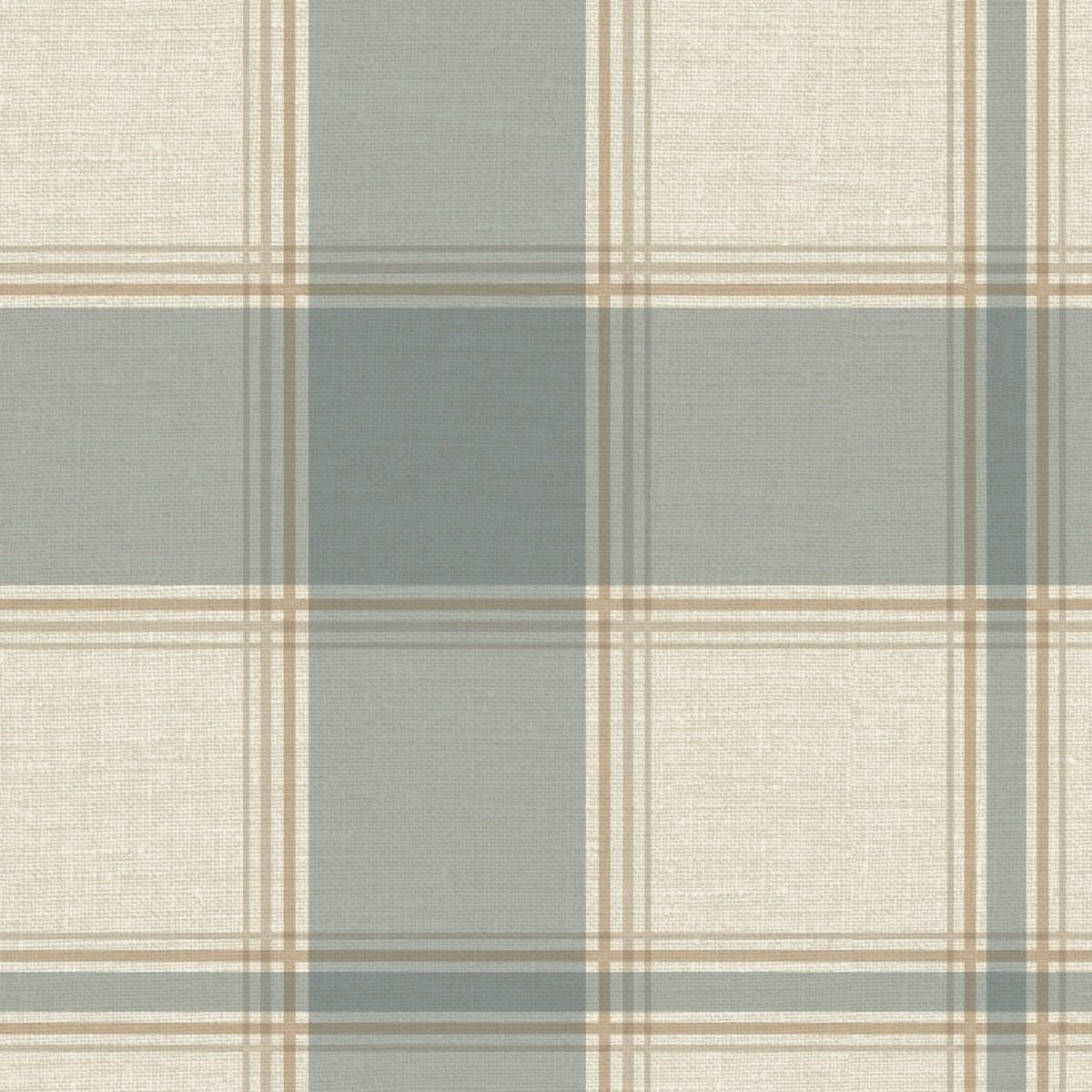 7157 - Carmella Check Textured Vinyl Wallpaper - Blue - Belgravia