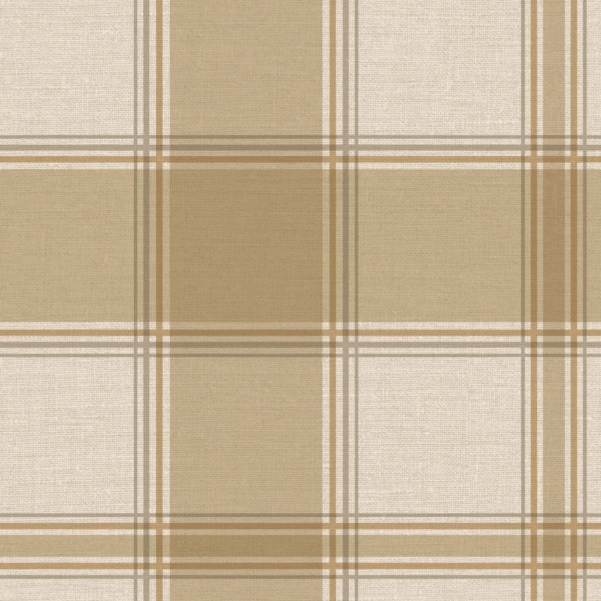 7158 - Carmella Check Textured Vinyl Wallpaper - Sand - Belgravia