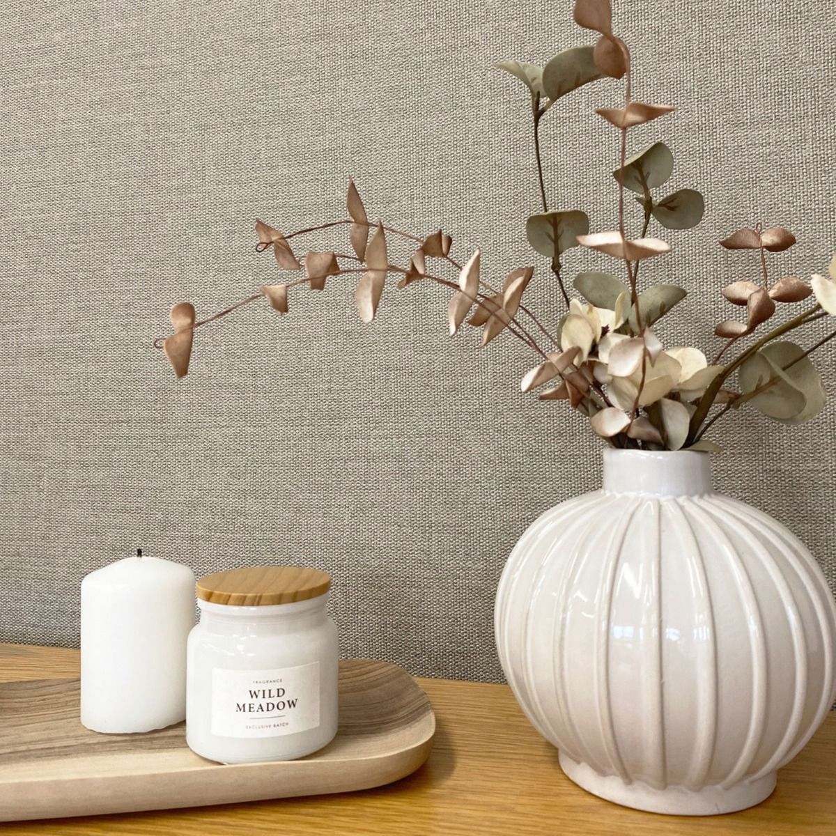 7164 - Carmella Plain Textured Vinyl Wallpaper - Grey - Belgravia