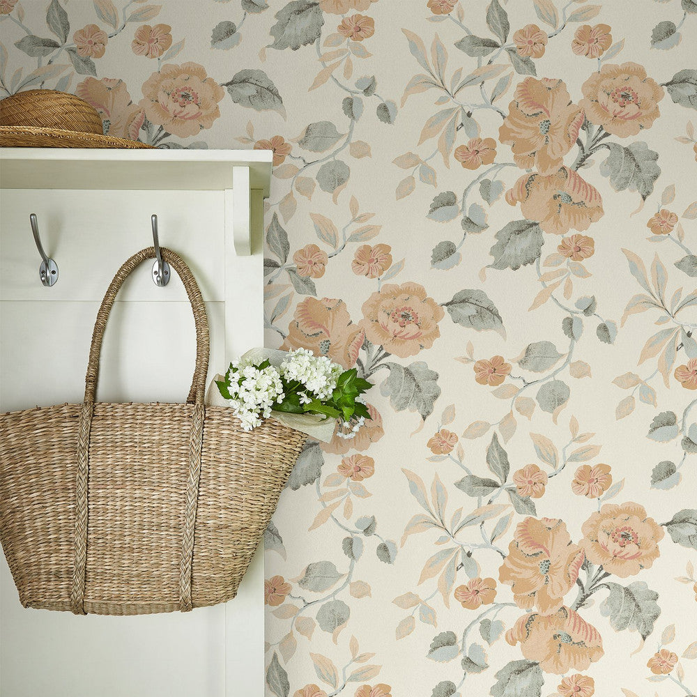 Alyworth Trail Wallpaper - Apricot - Laura Ashley