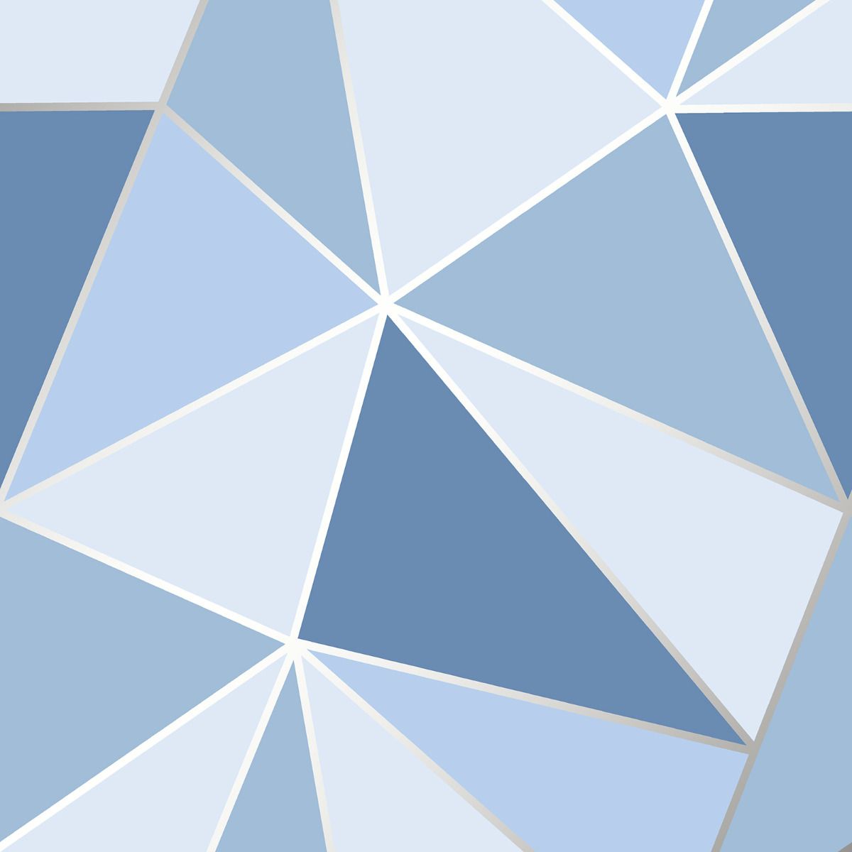 Apex Geometric Wallpaper - Blue - Fine Decor