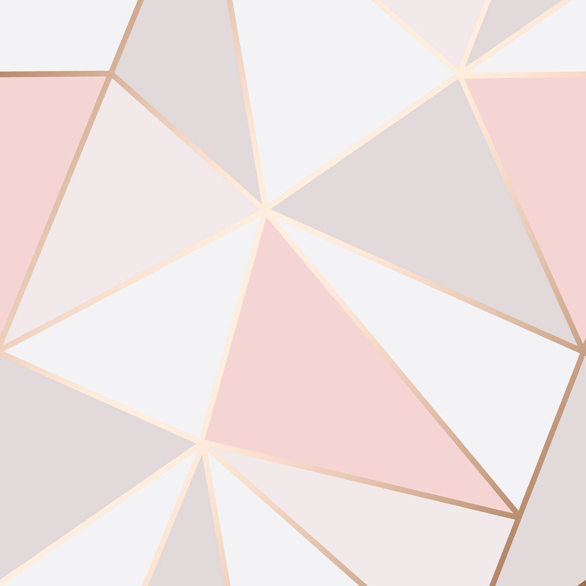 Apex Geometric Wallpaper - Rose Gold - Fine Decor