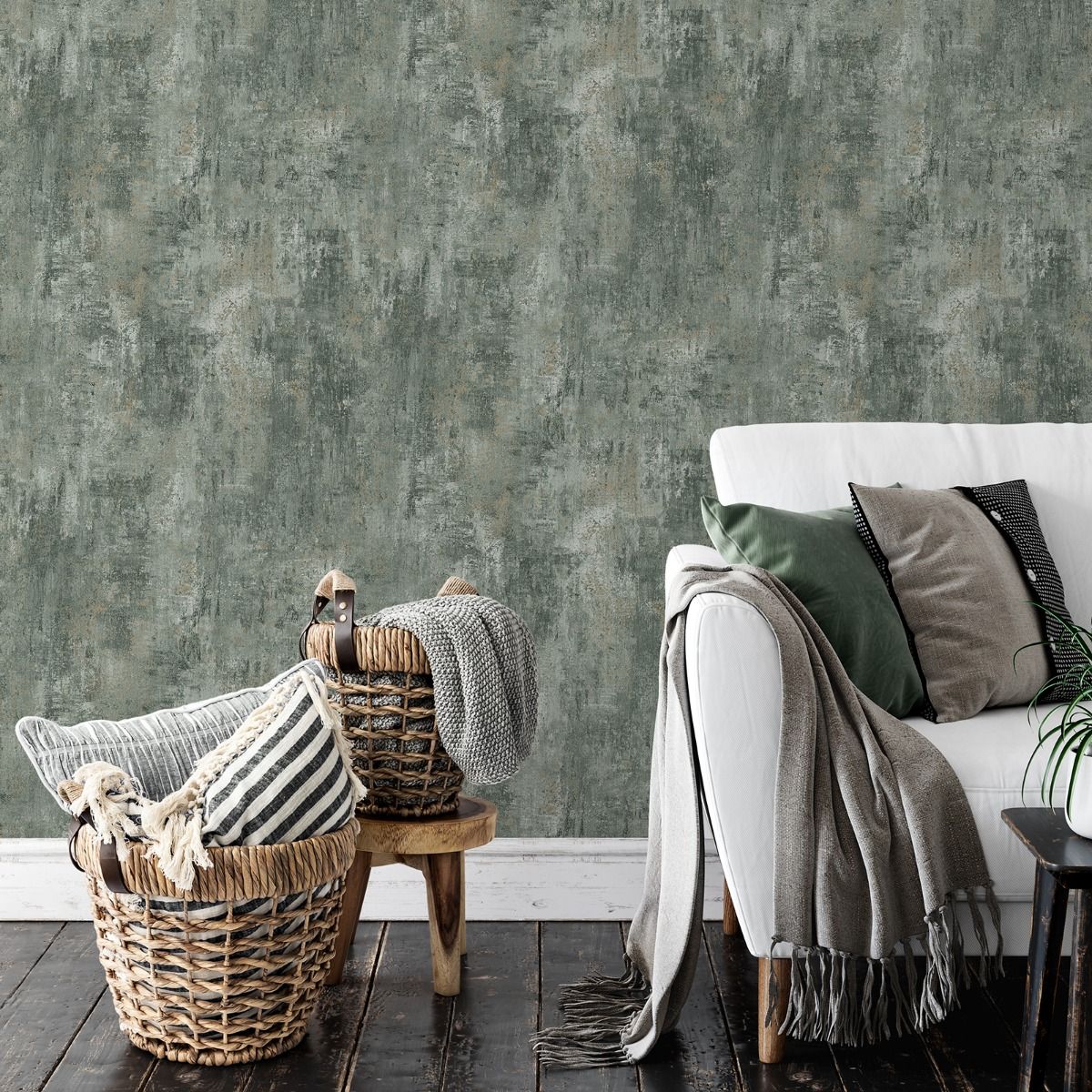 Cove Texture Wallpaper - Jade - Muriva