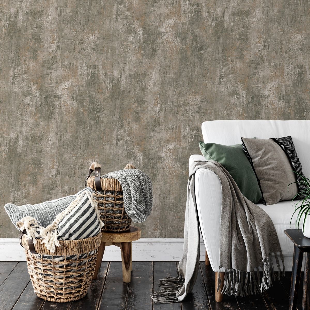 Cove Texture Wallpaper - Patina - Muriva