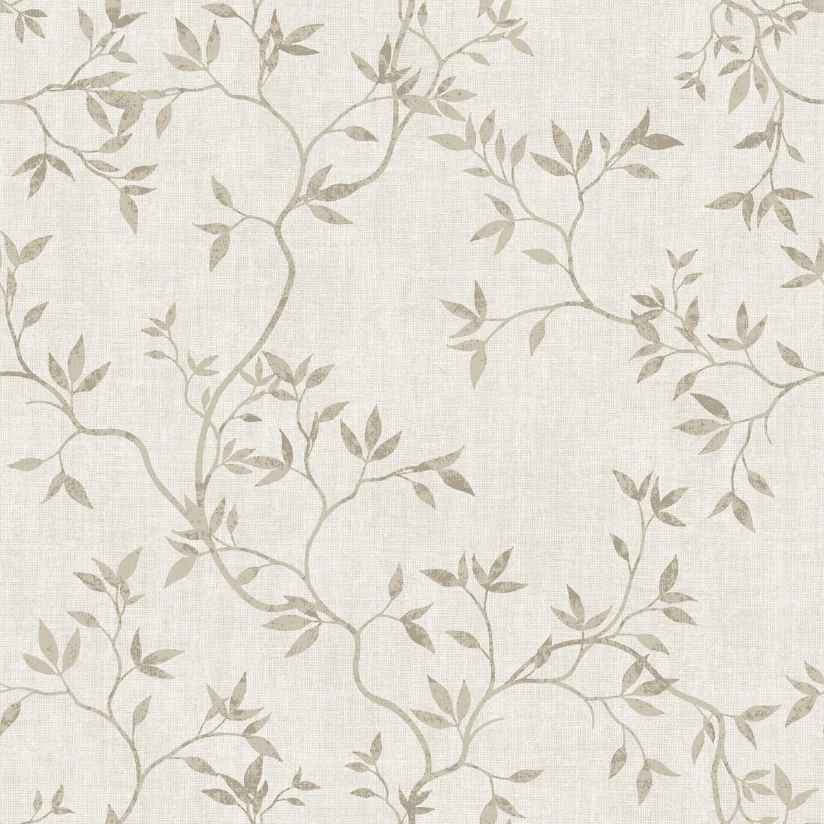 Darcy James Collection Japandi Leaf Wallpaper - Cream - Muriva