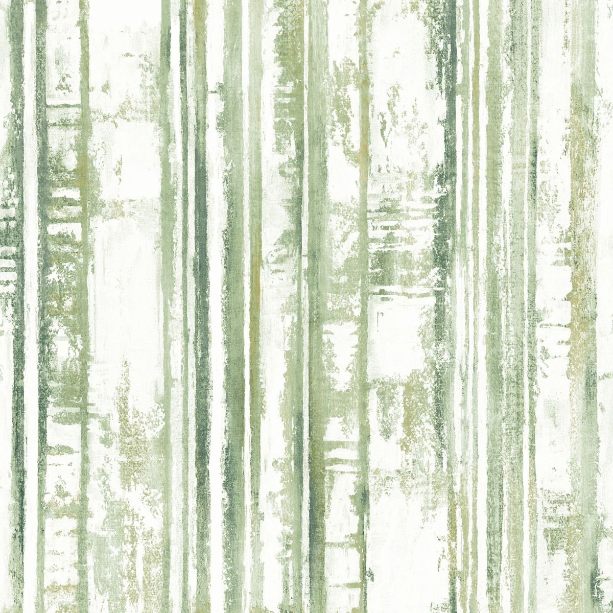 Eden Distressed Stripe Wallpaper - Green - Muriva