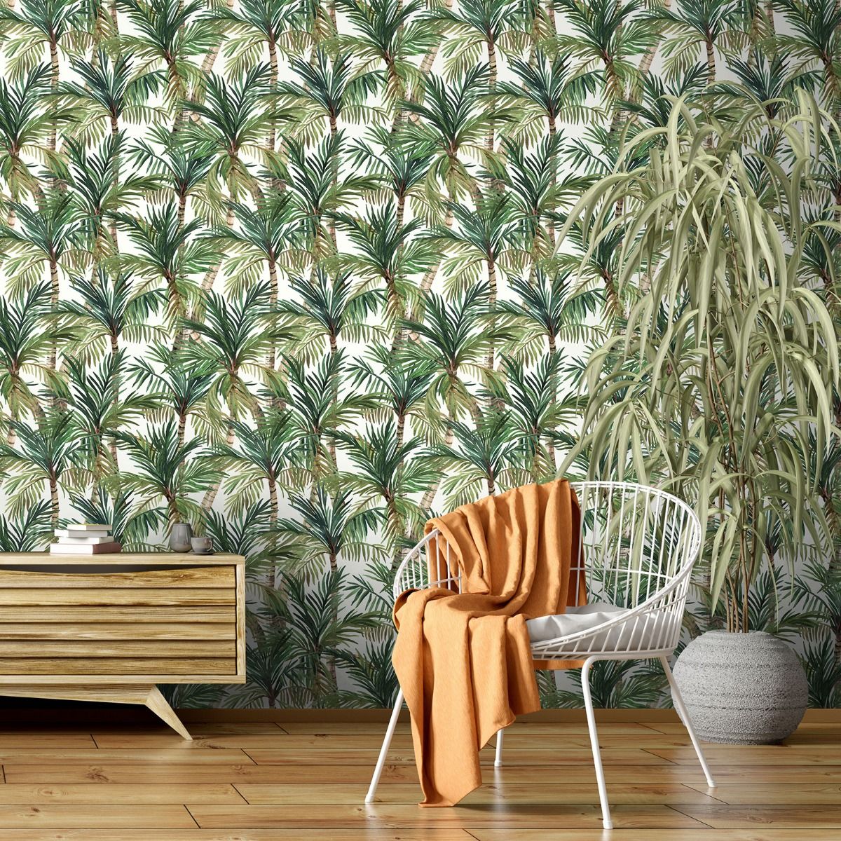Eden Elah Tree Wallpaper - Green - Muriva