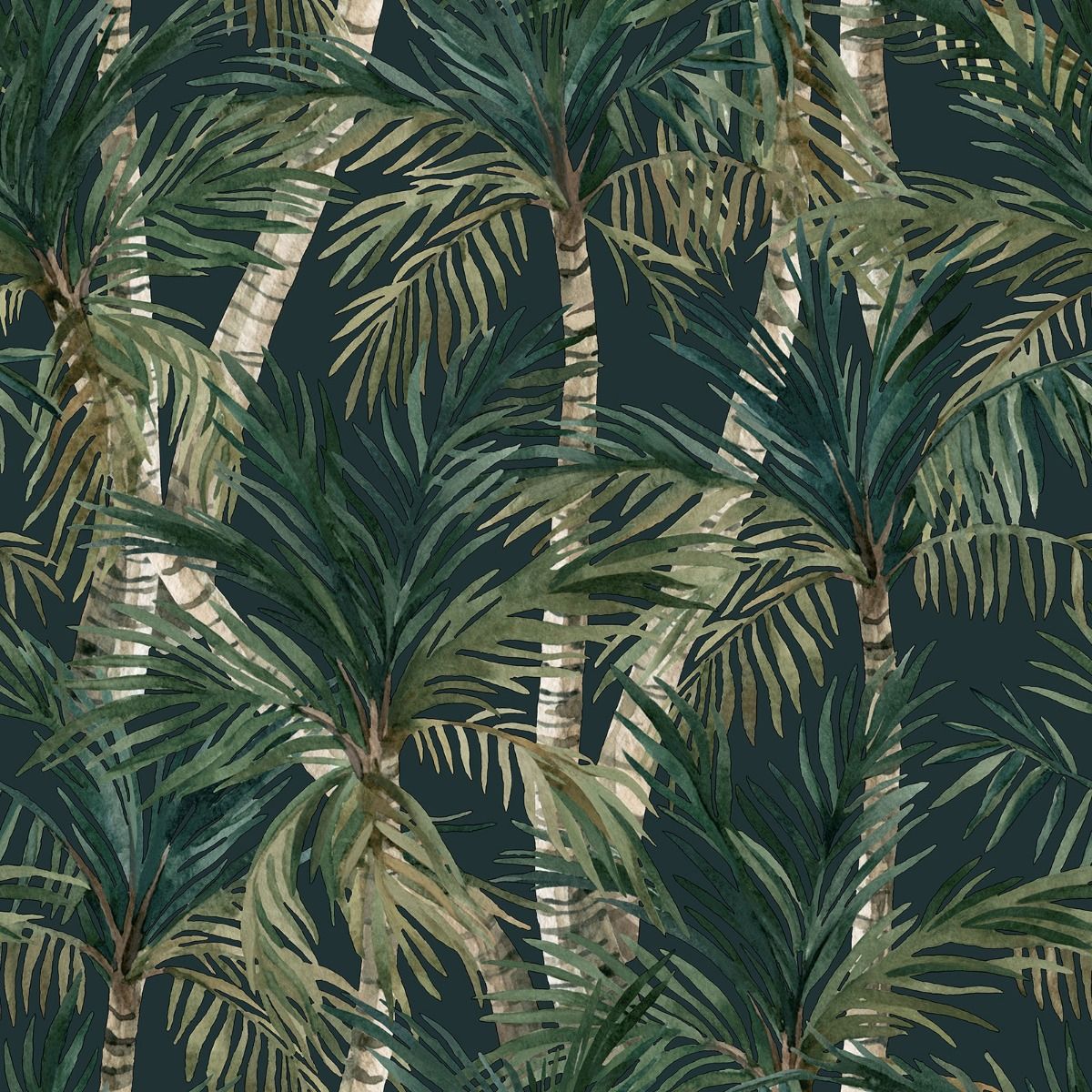 Eden Elah Tree Wallpaper - Green - Muriva