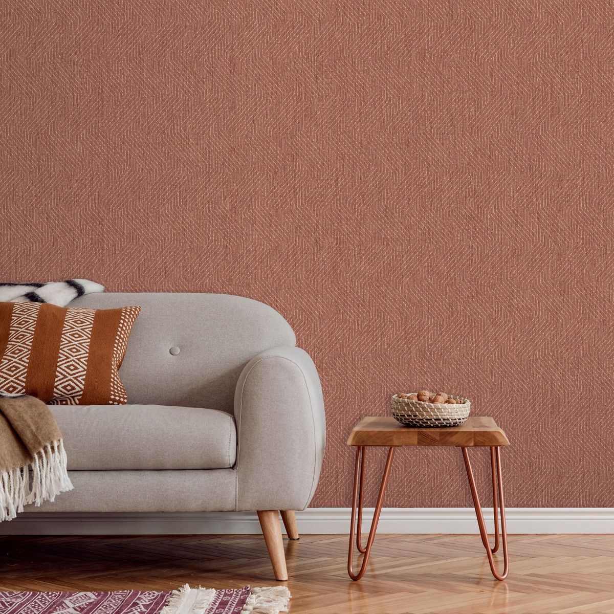 Eden Eris Texture Wallpaper - Red - Muriva