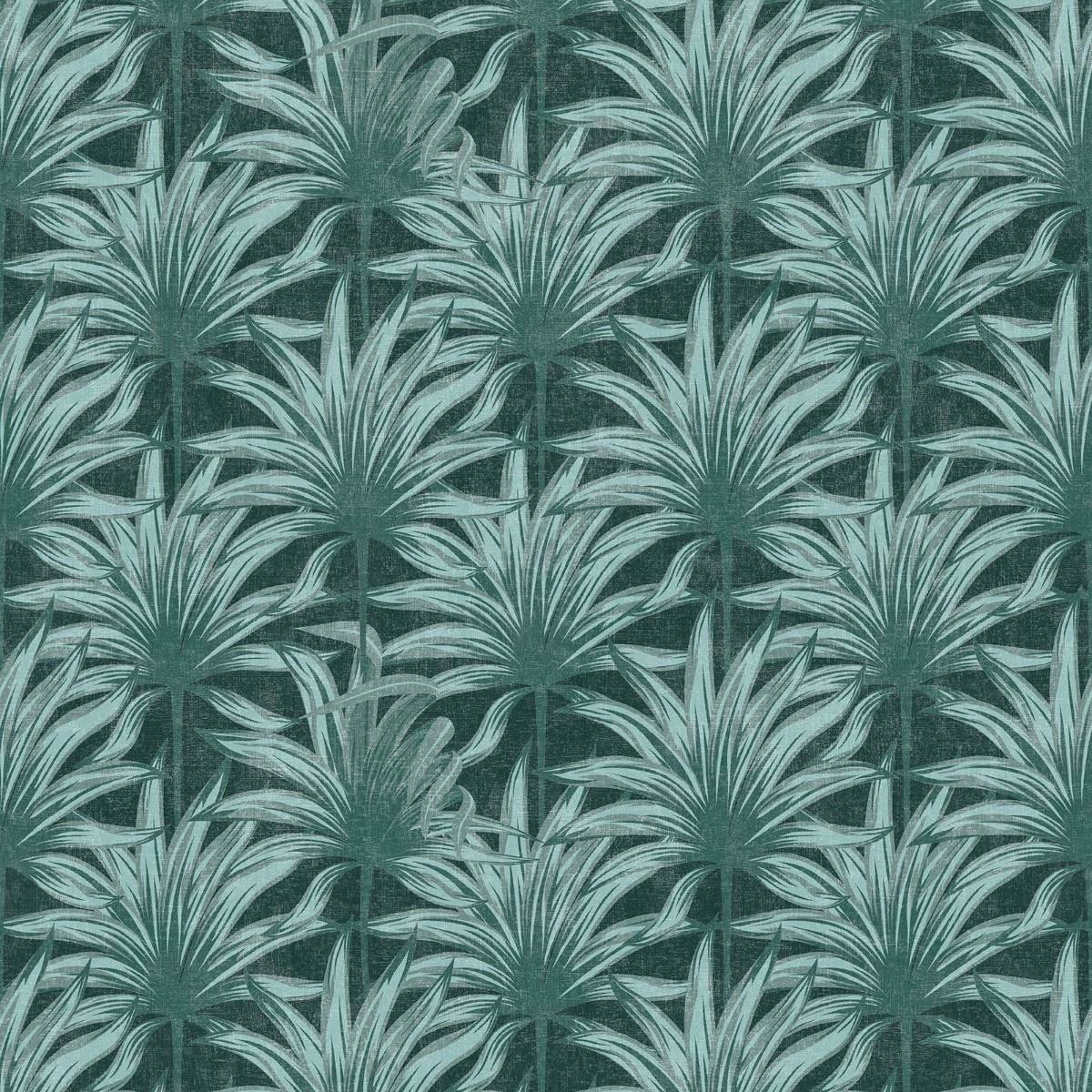 Eden Retro Leaf Wallpaper - Green - Muriva
