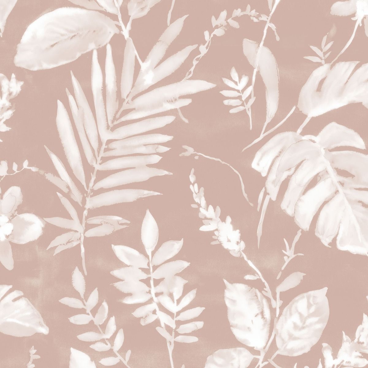 Eden Tane Leaf Wallpaper - Blush - Muriva