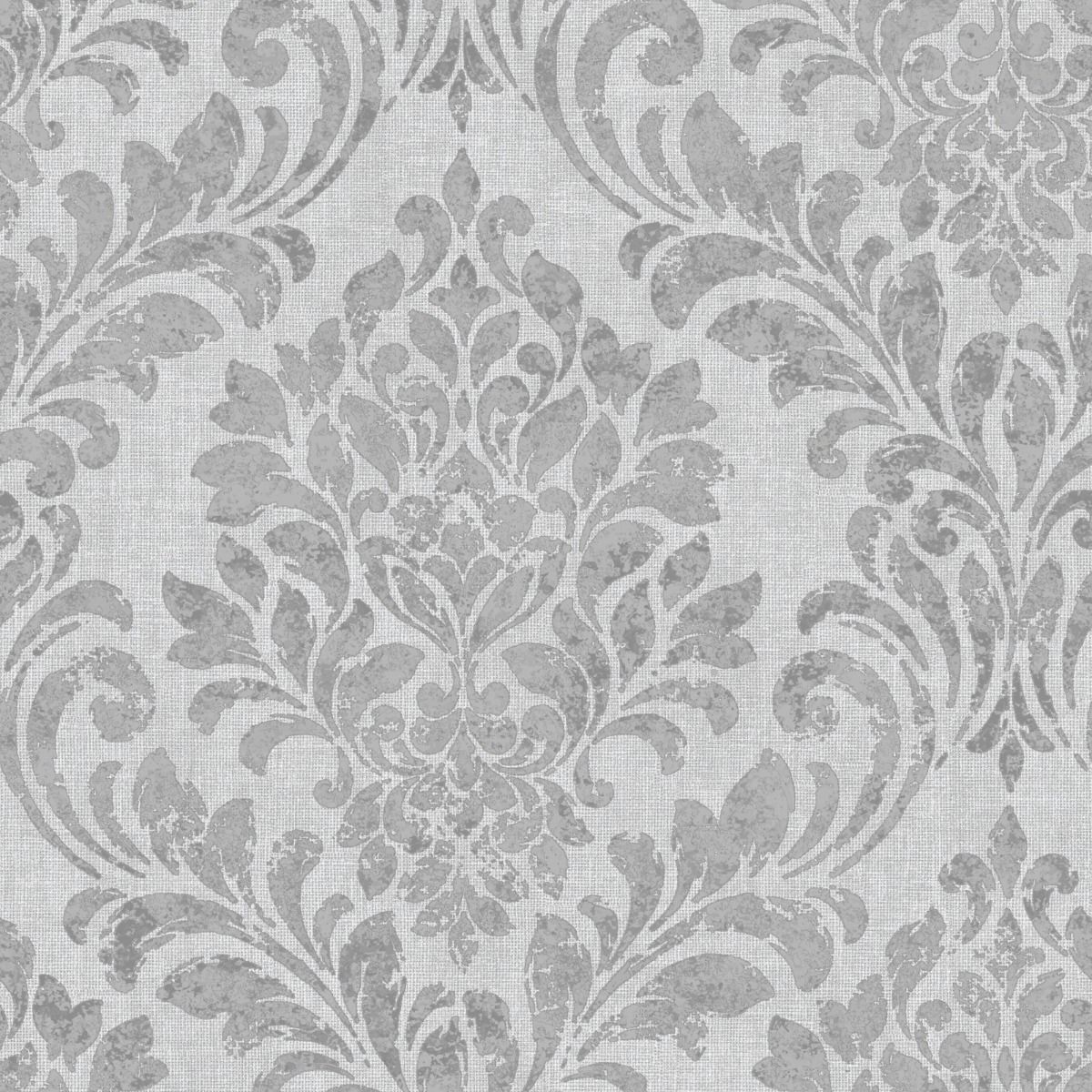 Eleanor Damask Wallpaper - Grey - Muriva