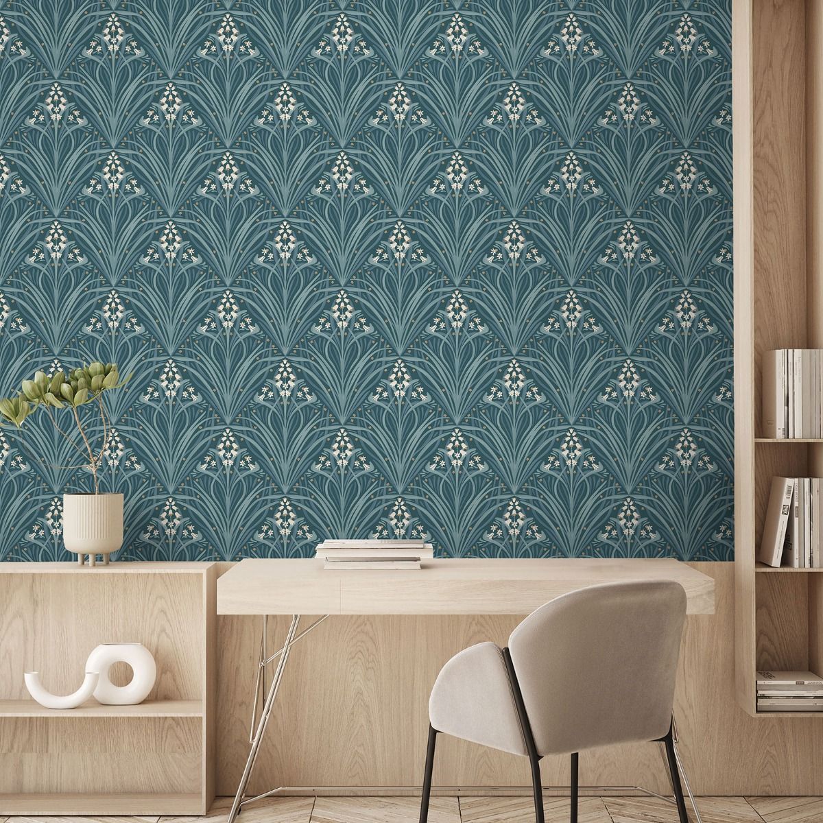 Elegance Bellflower Wallpaper - Green - Muriva