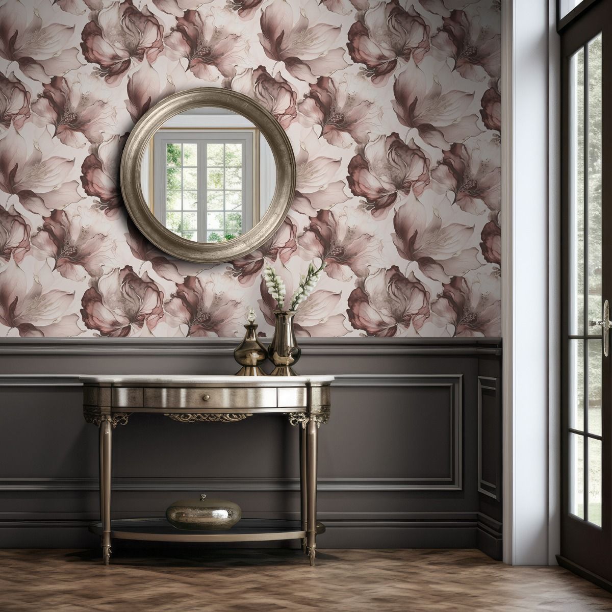 Elysian Floral Wallpaper - Pink - Muriva