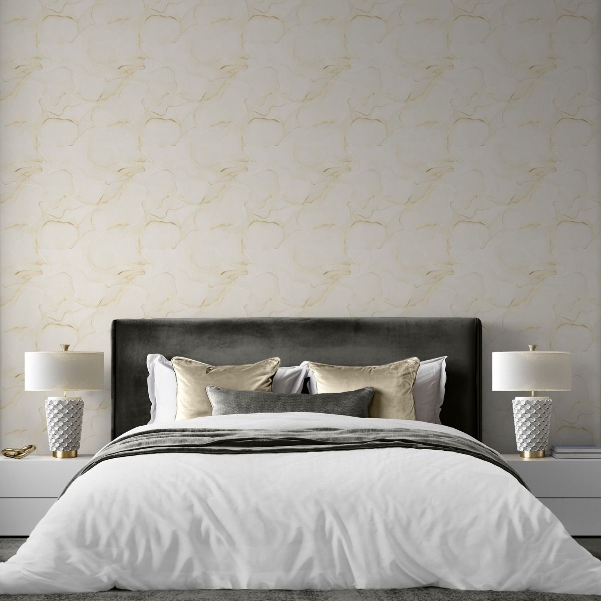 Elysian Marble Wallpaper - Cream - Muriva