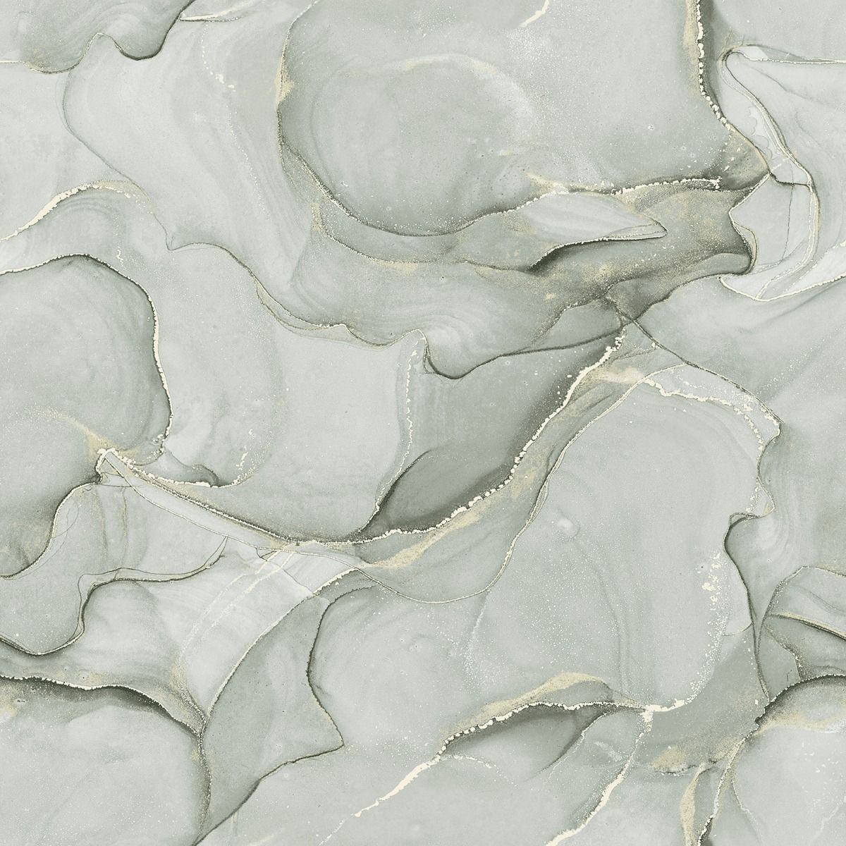 Elysian Marble Wallpaper - Green/Gold - Muriva