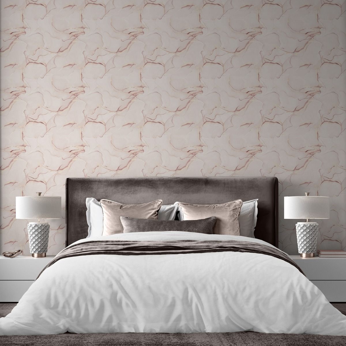 Elysian Marble Wallpaper - Pink - Muriva