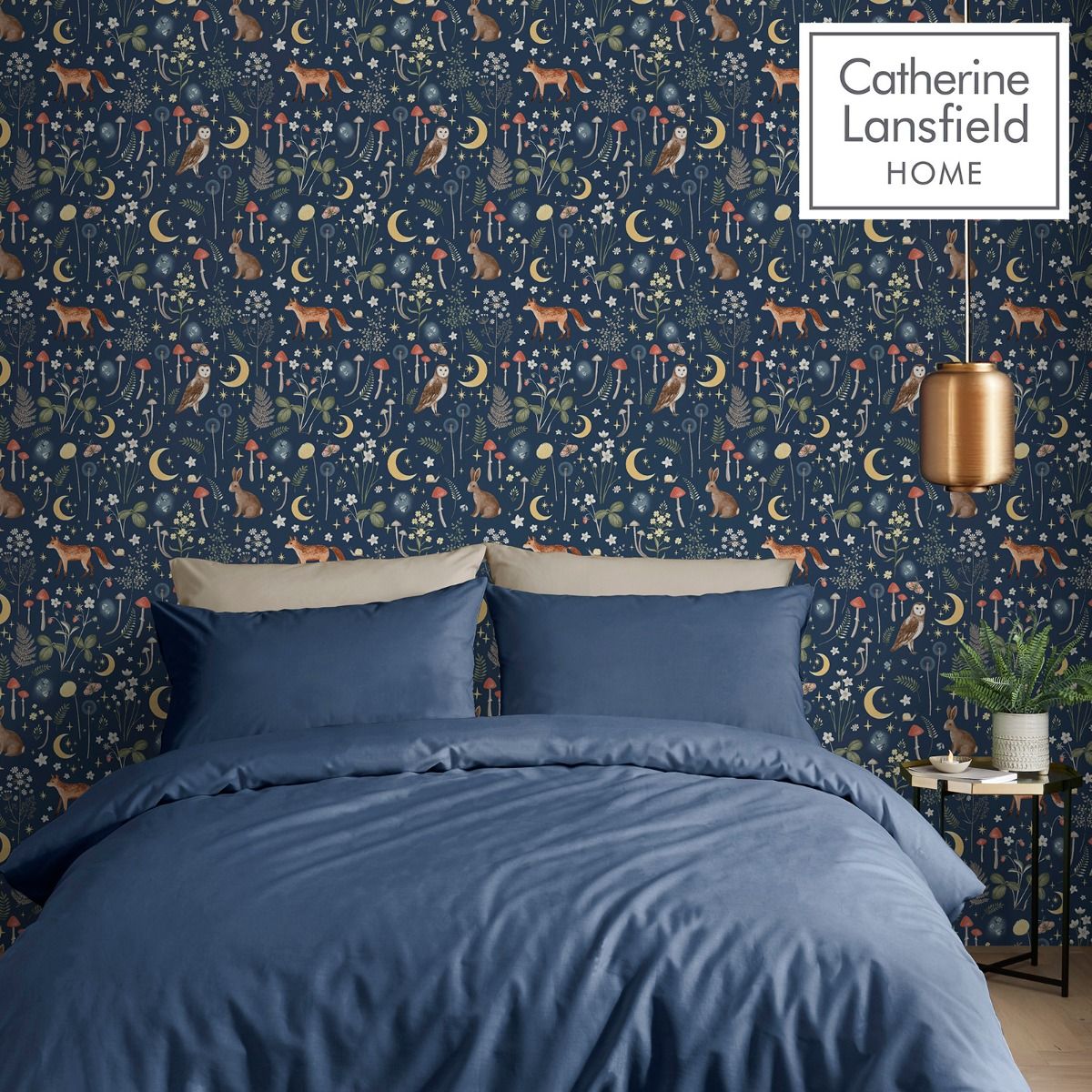 Enchanted Twilight Wallpaper - Navy - Muriva