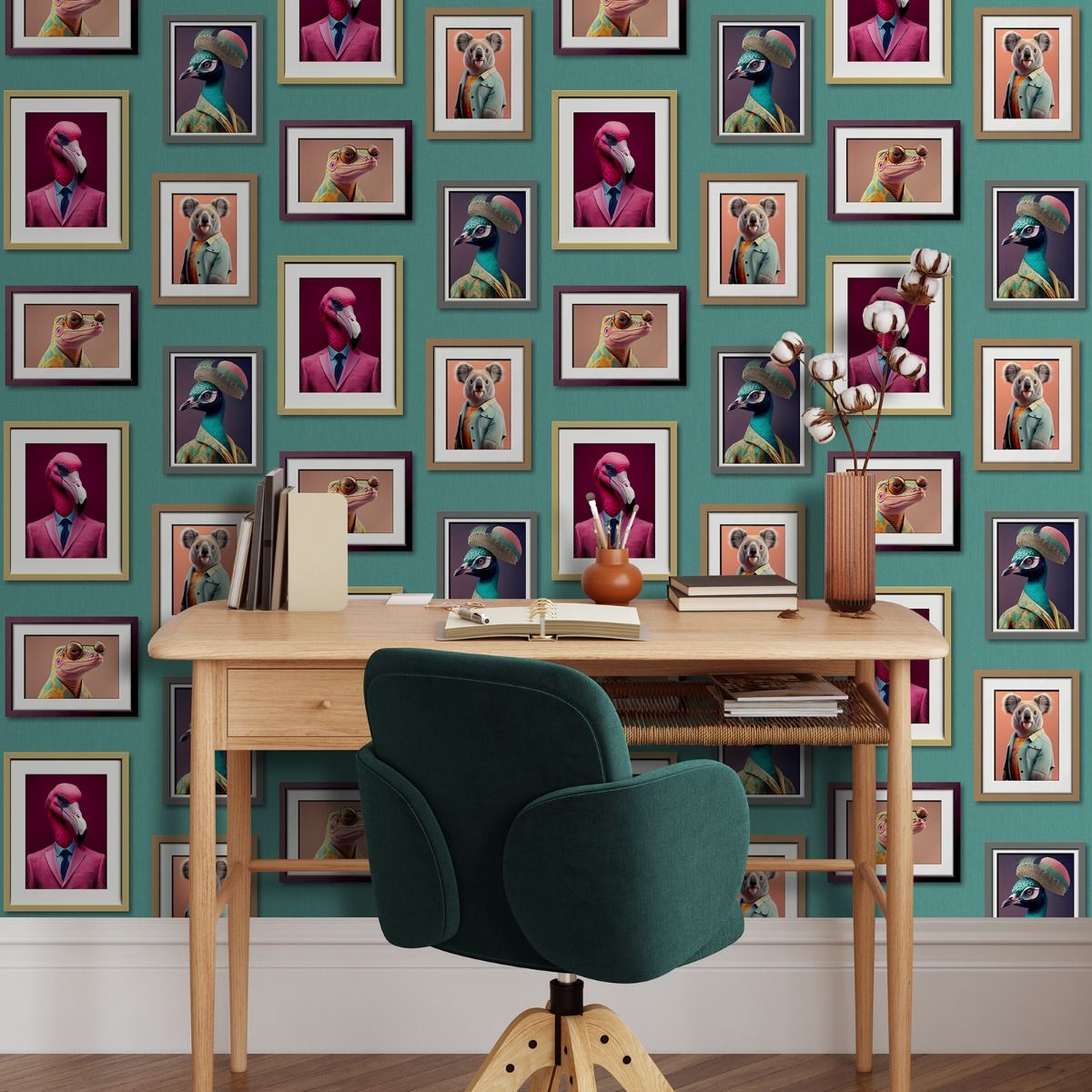 Fantastic Animals Wallpaper - Multi - Muriva