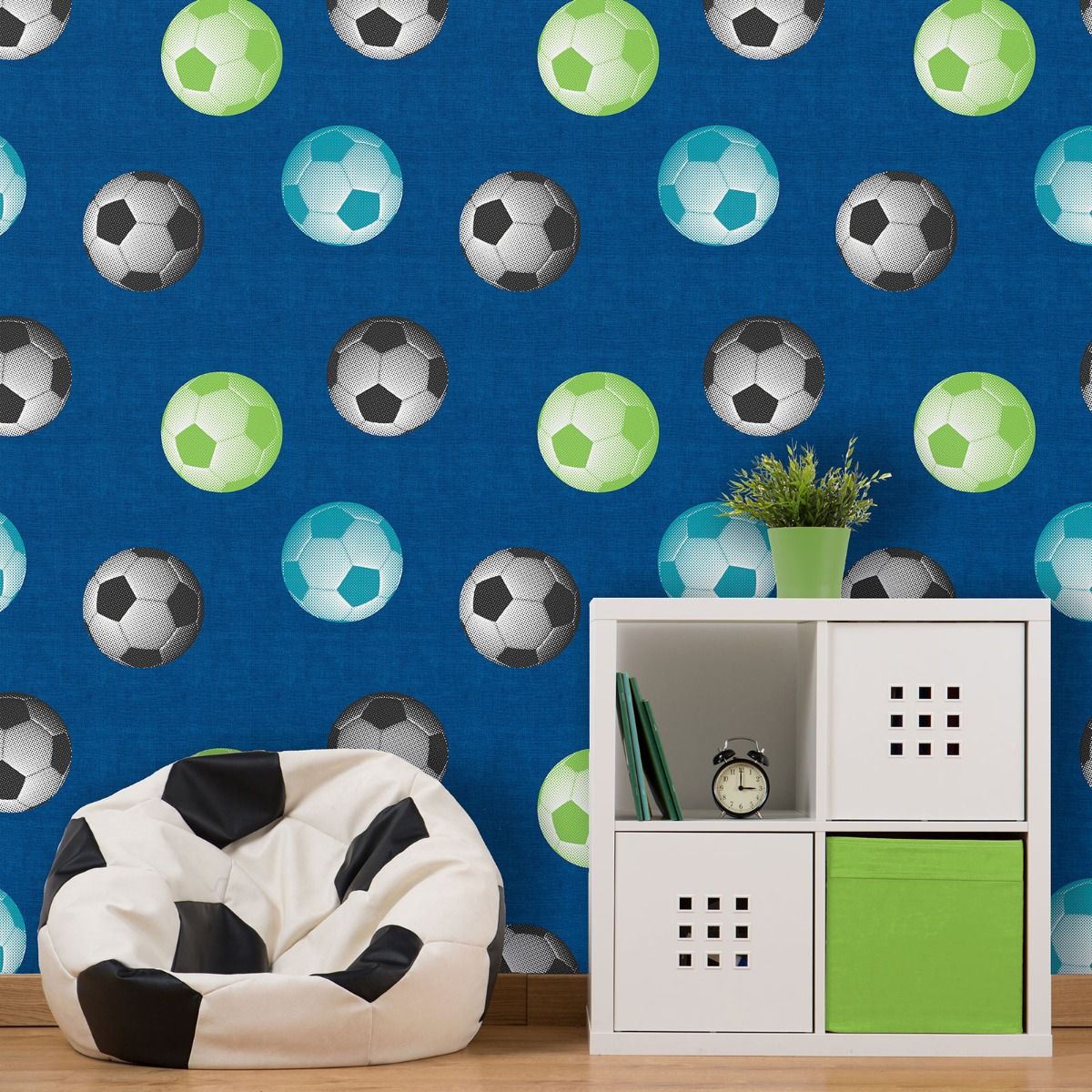 Football Wallpaper - Blue - Muriva