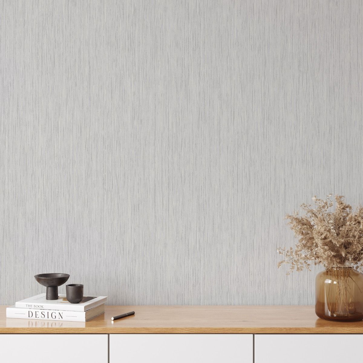Hudson Texture Wallpaper - Grey - Muriva