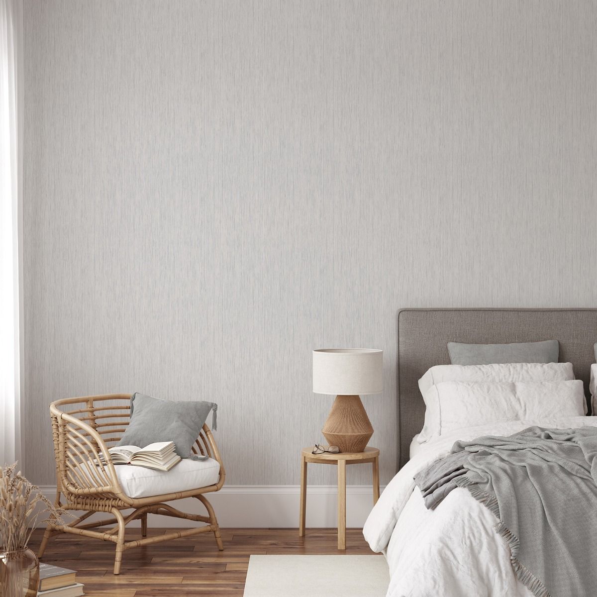 Hudson Texture Wallpaper - Grey - Muriva