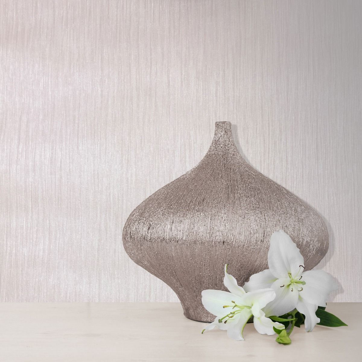 Kate Lustre Texture Wallpaper - Fawn - Muriva