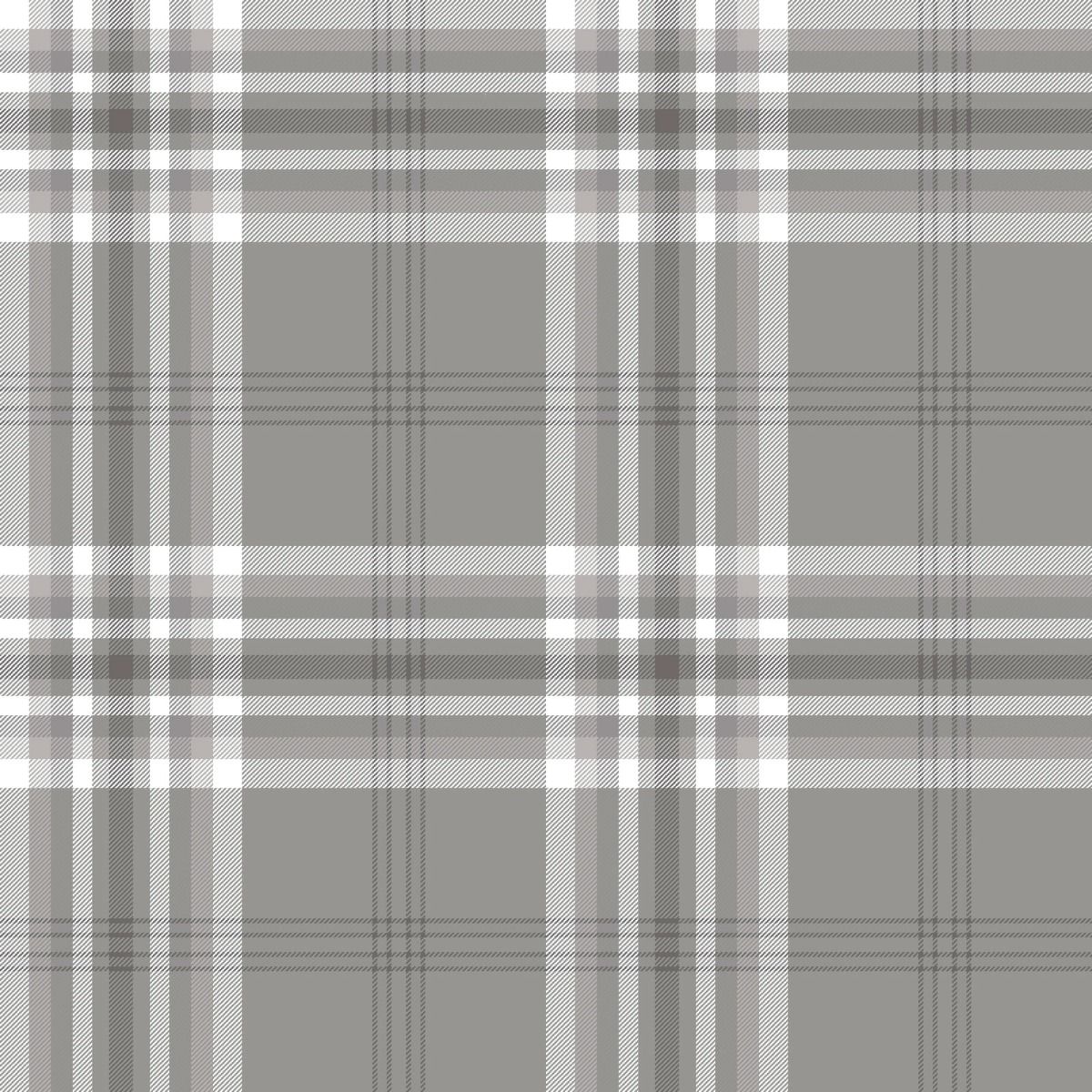 Kelso Check Wallpaper - Mushroom - Muriva
