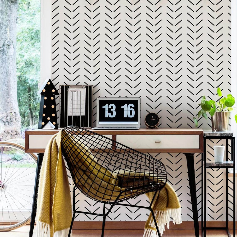 LH900025 - Get in Formation Wallpaper - Monochrome - Lust Home