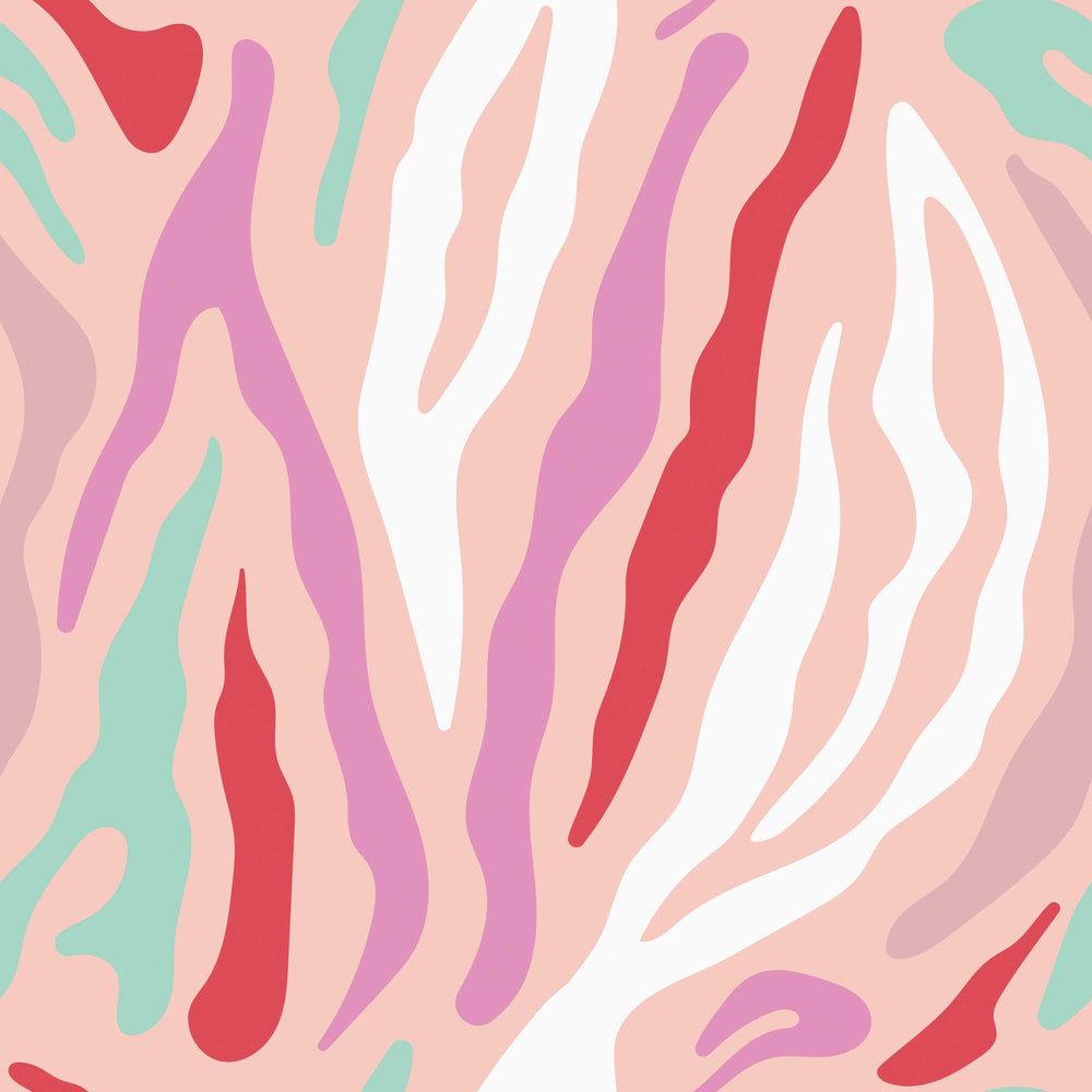 LH900029 - Good Vibrations Wallpaper - Candy Pink, Strawberry Red & Mint - Lust Home