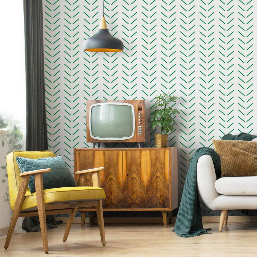 LH900036 - Get in Formation Wallpaper - Primary Green - Lust Home